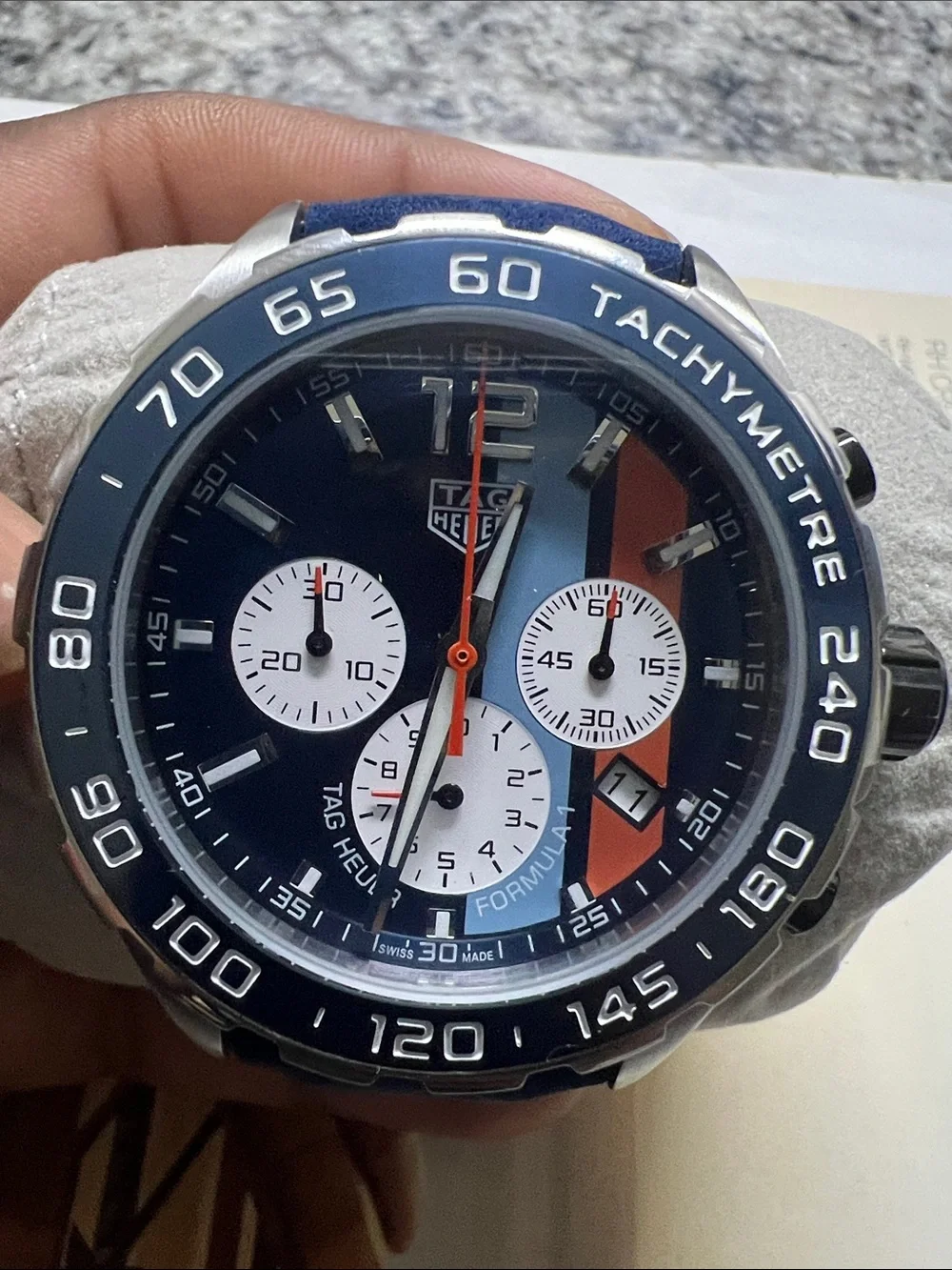 Tag Heuer Formula 1 Gulf Chronograph (43mn) Swiss Sport Watch